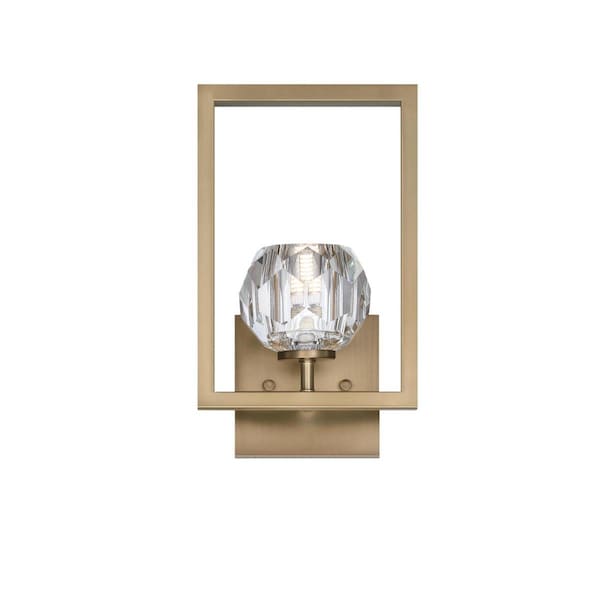 Westinghouse Fixture Wall LED Dimmable 5W G9 Zoa, Brushed Brass Crystal Glass 6131000 - main